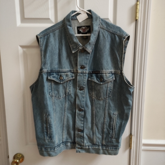 Rare like new Harley Davidson jeans vest denim vest men´s XXL Vests